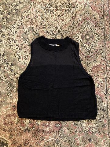 Jenny K Lopez High Neck Mesh Tank Top