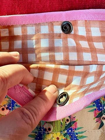 Small handmade pouch with snap