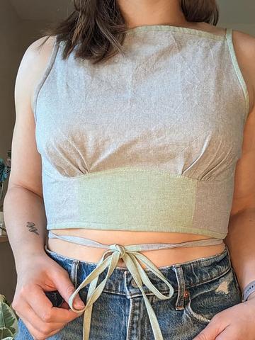 Colorblocked Calvin Crop