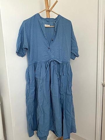 Sky Blue Cotton Dress