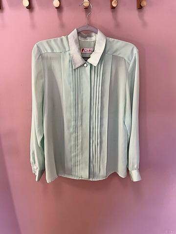 ‘80s Chiffon Pleated Blouse