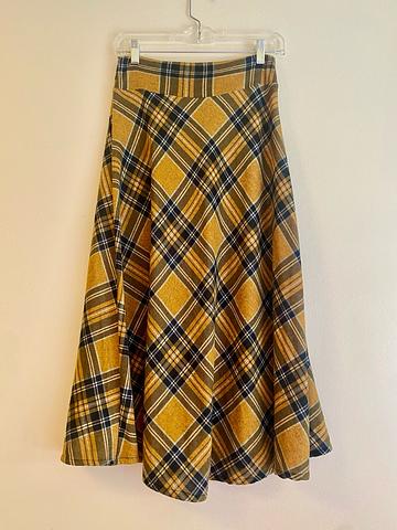 Flannel Midi Skirt
