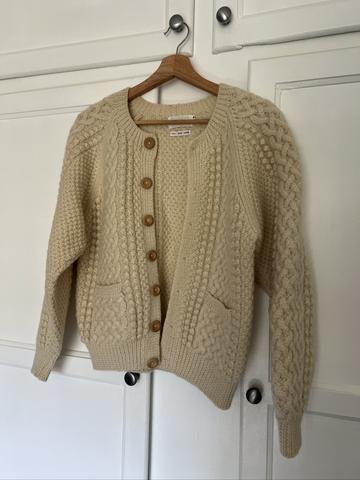 Cable knit cardigan