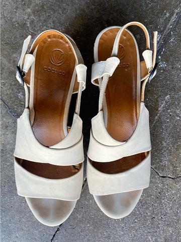 Cream Strappy Wedges