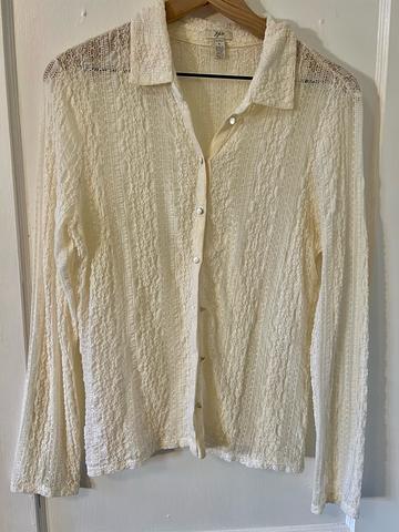 Textured lace stretch top