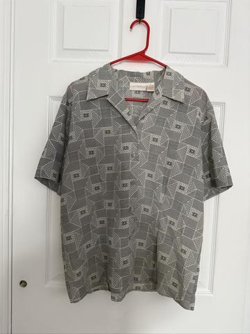 Geometric monochrome shirt