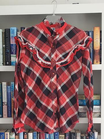 Ruffled Long Sleeve Western Shirt