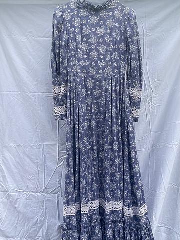 Blue floral gown