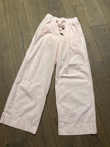 poplin wide leg pants