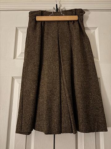 A-Line Wool Skirt and Belt