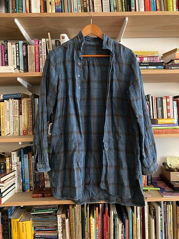 Gauze button-down tunic