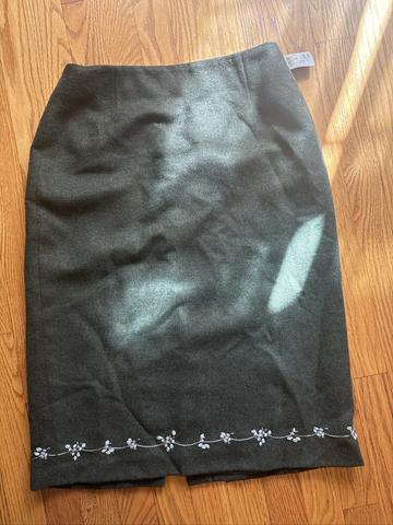Wool pencil skirt