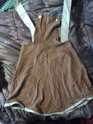 Unfinished pinafore altered skirt
