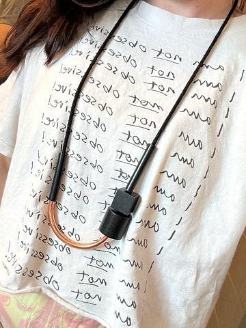 Wooden block necklace