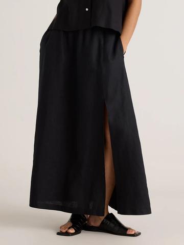 100% European Linen Maxi Skirt