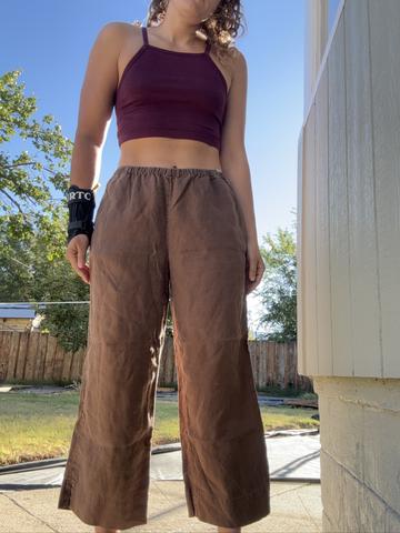 Linen crop pant
