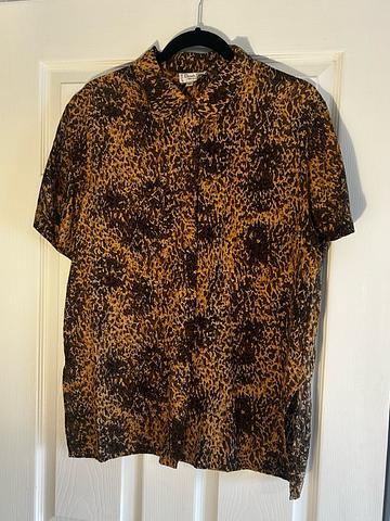 100% silk button down
