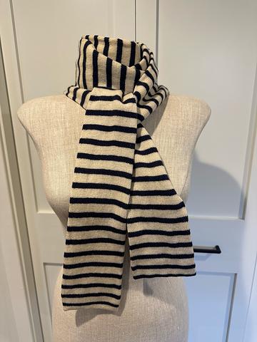 Skinny striped scarf