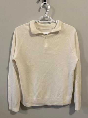 Cream quarter zip