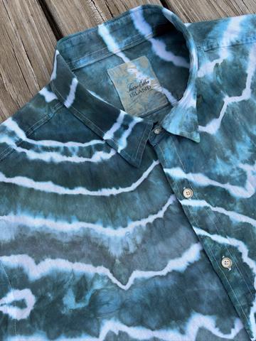 Ice Dyed Linen Tasso Elba Button-down Shirt