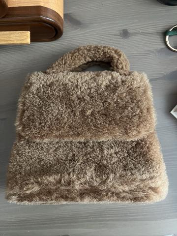 Fuzzy Shearling Teddy Bag