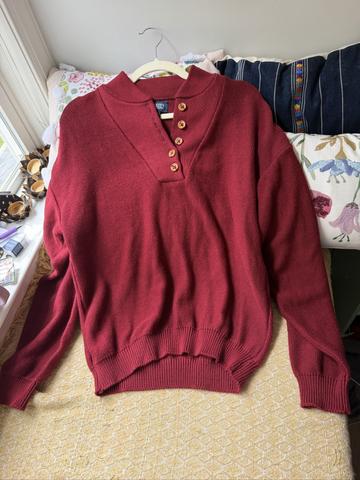 Lands’ End Collared Cotton Sweater