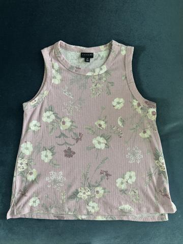 Lavender floral tank top