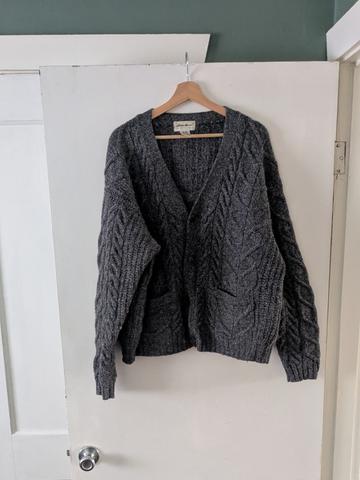 Cable knit wool sweater