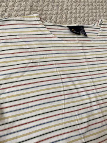 Striped cropped boxy tee