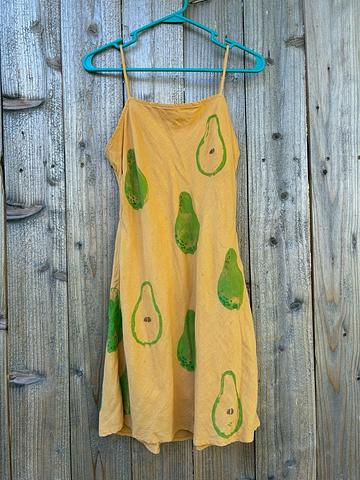 Pear stamped mini dress