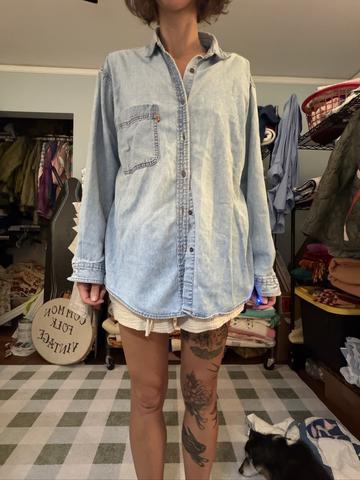 Orange Tab Levis Denim Button Up