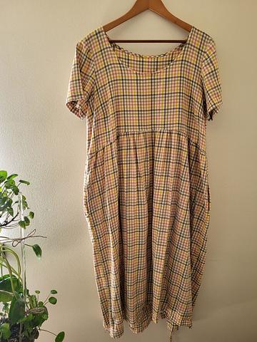 Gingham cotton dress