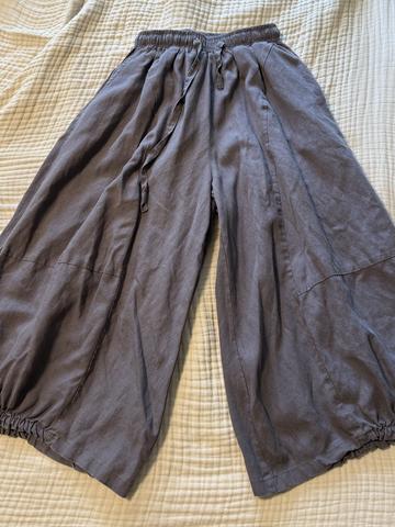 LinenLife balloon lantern linen pant taupe