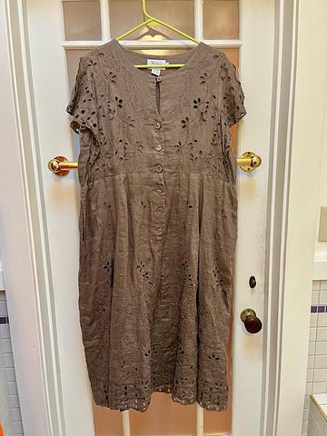 linen eyelet dress