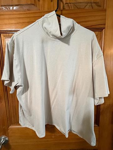 relaxed fit cotton blend turtleneck