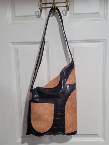 Sevilla Smith "Bergendy" bag black croc undyed purse