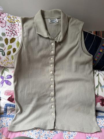 Separate Issue Collared Button up Sleeveless Top