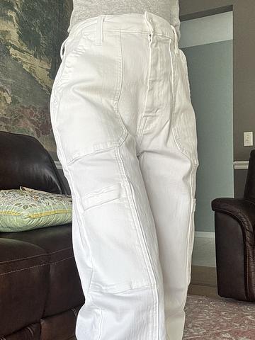 Mother White Painter-Style Denim Jeans