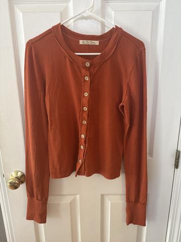 Waffle knit cardigan