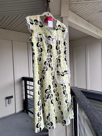 1940s Waffle Cotton Day Dress