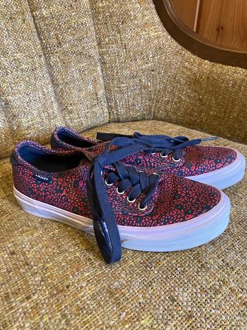 Red and Navy print sneaker