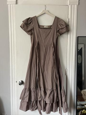 Gingham prairie dress