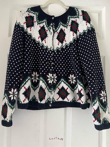 Cotton fair isle cardigan