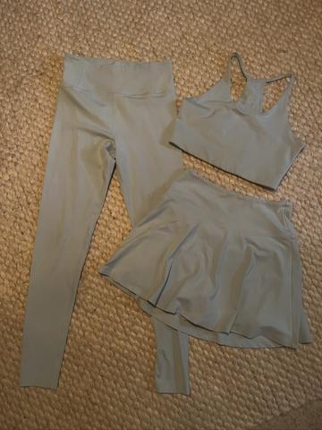 baby blue workout set