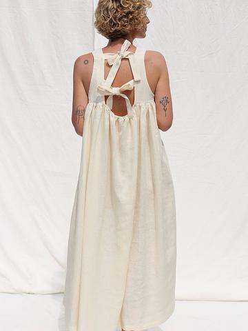 Linen maxi dress