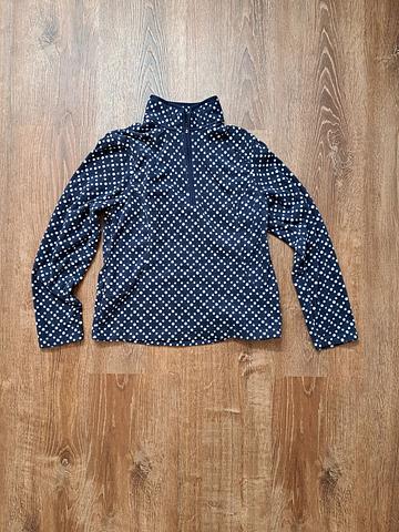 Land's End Polka Dot Quarter Zip Fleece