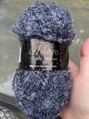 Filaro sparkle boucle mohair yarn