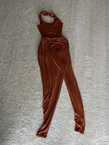 Imbodhi stretchy orange jumpsuit