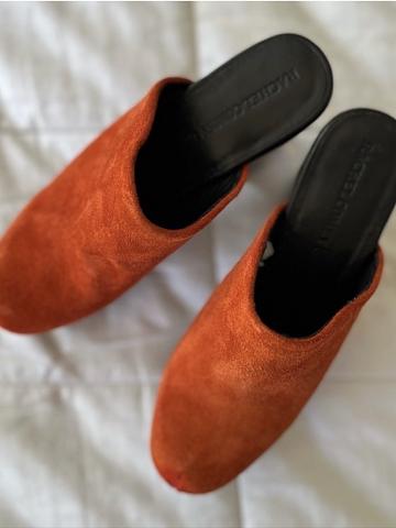 Suede mules