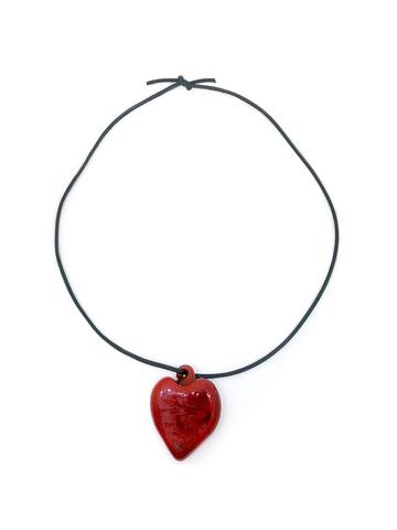 Heart Glass Pendant Necklace